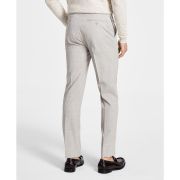 Calvin Klein Men’s Slim-Fit Plaid Performance Dress Pants Beige B4HP