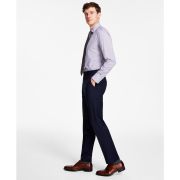 Tommy Hilfiger Men Modern-Fit Stretch Plaid Wool Blend Suit Pants Blue B4HP $190