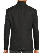 Karl Lagerfeld Printed Peak Lapel Formal-Fit Dinner Jacket Black B4HP $295