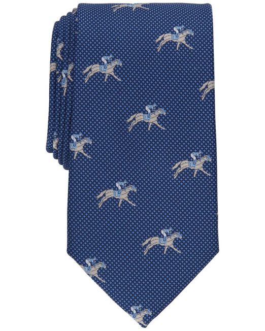 Club Room Men's Racehorse Neat Tie Navy OS B4HP