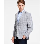 Tommy Hilfiger Men’s Modern-Fit Blue Plaid Sport Coat Gray 38R B4HP $295