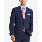Tommy Hilfiger Men’s Modern-Fit Flex Plaid Wool Suit Jacket Navy 44XL B4HP $450