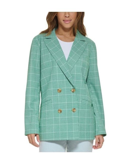Levi's Women's Double-Breasted Printed Blazer Green L B4HP