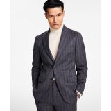 Tallia Men's Slim-Fit Stretch Pinstripe Suit Jacket Grey/Brown Pinstripe B4HP