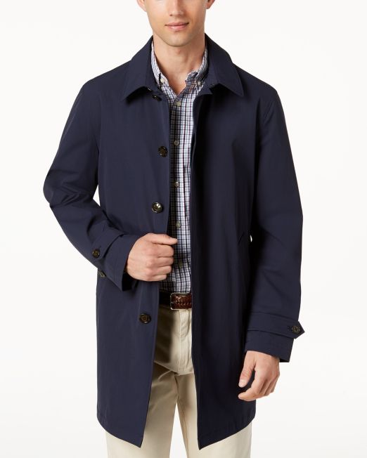Lauren Ralph Lauren Men's Stanza Classic-Fit Raincoat Navy 44S B4HP $350