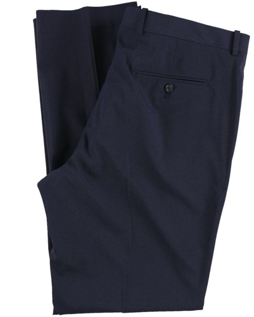 Perry Ellis Men's Slim Fit Stretch Washable Suit Pants Deep Navy 32X32 B4HP