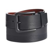 Original Penguin Men’s Faux Leather Embossed Casual Belt Black B4HP