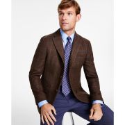 Tommy Hilfiger Men’s Modern-Fit All Wool Sport Coats Brown/Blue B4HP $375