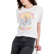 Rebellious One Juniors’ Desert Flower Graphic-Print T-Shirt White XSmall B4HP
