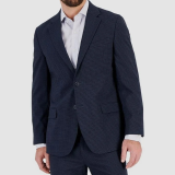Nautica Men's Modern-Fit Bi-Stretch Fall Suit Jacket Blue Tick 46R B4HP $395