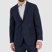 Nautica Men’s Modern-Fit Bi-Stretch Fall Suit Jacket Blue Tick 46R B4HP $395