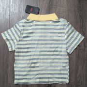 Levi’s Women’s Jeni Cropped Polo T-Shirt Angel Blue/Green B4HP