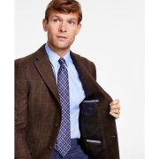 Tommy Hilfiger Men’s Modern-Fit All Wool Sport Coats Brown/Blue B4HP $375