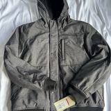 Levi's Men's Soft Shell Sherpa Lined Hooded Jacket Gray XL B4HP
