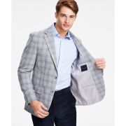 Tommy Hilfiger Men’s Modern-Fit Blue Plaid Sport Coat Gray 38R B4HP $295