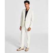 Vince Camuto Mens Slim-Fit Spandex Super-Stretch Suit Jacket White 42R B4HP $325