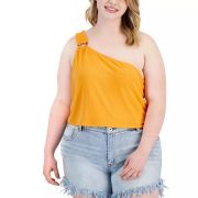 Love, Fire Women’s Trendy Plus Size One-Shoulder Ring Tank 4X B4HP