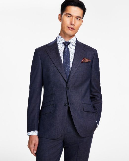 Tallia Men's Slim-Fit Stretch Solid Suit Jacket Blue Solid 38R B4HP