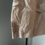Bar III Men’s Slim-Fit Linen Suit Jackets Tan Pinstripe 36R B4HP $360