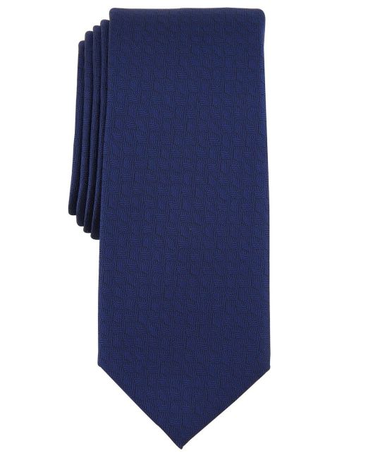 Alfani Men's Gramercy Textured Tie Navy OS B4HP