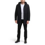 Kenneth Cole Men's Wool Melton Polyurethane Piping Detail Coat $325 B4HP NO TAGS