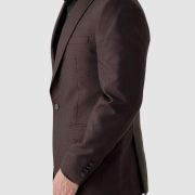 Karl Lagerfeld Paris Men Breasted Herringbone Modern Jacket Blazer Red B4HP $295