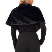 MSK Women’s Faux-Fur Shrug Black B4HP