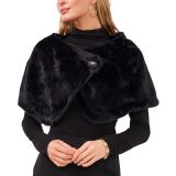 MSK Women's Faux-Fur Shrug Black B4HP