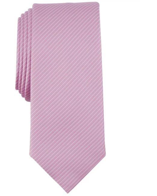 Alfani Men's Andree Solid Tie Pink OS B4HP