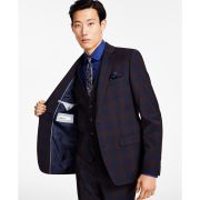 Bar III Men’s Slim-Fit Suit Jackets Burgundy/blue B4HP