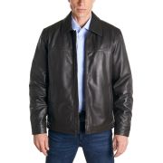 Perry Ellis Men’s Classic Leather Jacket Black M B4HP $525