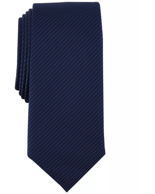 Alfani Men's Andree Solid Tie Navy OS B4HP