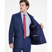 Tommy Hilfiger Men’s Modern-Fit Double-Breasted Suit Jacket Blue 48L B4HP $360