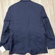 Tommy Hilfiger Men’s Modern-Fit Blue Check Plaid Wool Blazer Sport Coat 44R B4HP