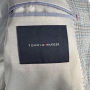 Tommy Hilfiger Men’s Modern-Fit Blue Plaid Sport Coat Gray 38R B4HP $295
