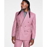 Tayion Men's Classic-Fit Solid Double-Breasted Suit Jacket Purple 38S B4HP $360