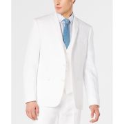 Bar III Men’s Slim-Fit 100% Linen Suit Jacket White B4HP $360