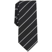Alfani Men’s Jacobus Stripe Tie Black OS B4HP