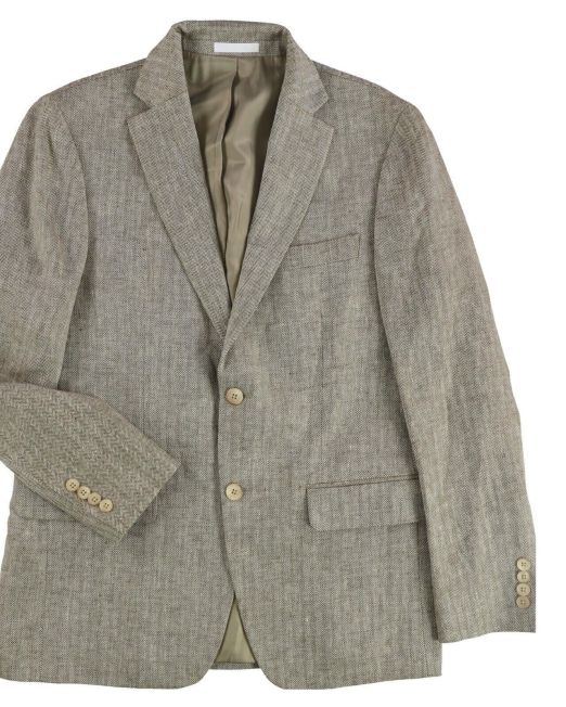 Lauren Ralph Lauren Mens UltraFlex Classic-Fit Linen Sport Coat Herringbone B4HP