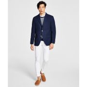 Tommy Hilfiger Men’s Modern-Fit Navy Weave Sport Coat 40R B4HP $295