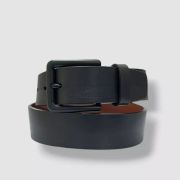 Original Penguin Men’s Faux Leather Embossed Casual Belt Black B4HP