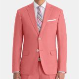 Lauren Ralph Lauren Blazer Red Linen UltraFlex Classic Fit Long $295 B4HP