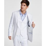 Tommy Hilfiger Men’s Modern-Fit Flex Stretch Linen Suit Jacket White B4HP $360