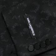 Karl Lagerfeld Printed Peak Lapel Formal-Fit Dinner Jacket Black B4HP $295