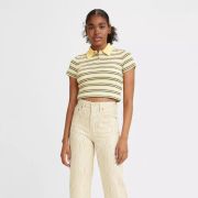 Levi’s Women’s Jeni Cropped Polo T-Shirt Angel Blue/Green B4HP