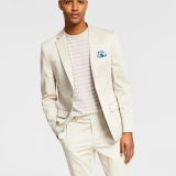 Bar III Men's Slim-Fit Cotton Stretch Solid Suit Jacket Tan B4HP $360
