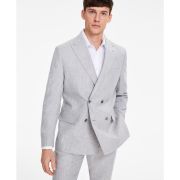 Tommy Hilfiger Men’s Modern-Fit Double-Breasted Suit Jacket Grey 42R B4HP $360