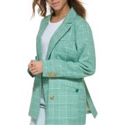 Levi’s Women’s Double-Breasted Printed Blazer Green L B4HP
