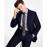 Tommy Hilfiger Men's Modern-Fit Plaid Wool Blend Suit Jacket Blue 38L B4HP $450