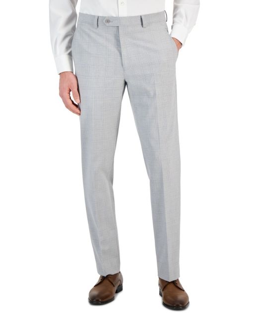 Alfani Men's Slim-Fit Stretch Solid Suit Pants Light Grey 38X32 B4HP $135